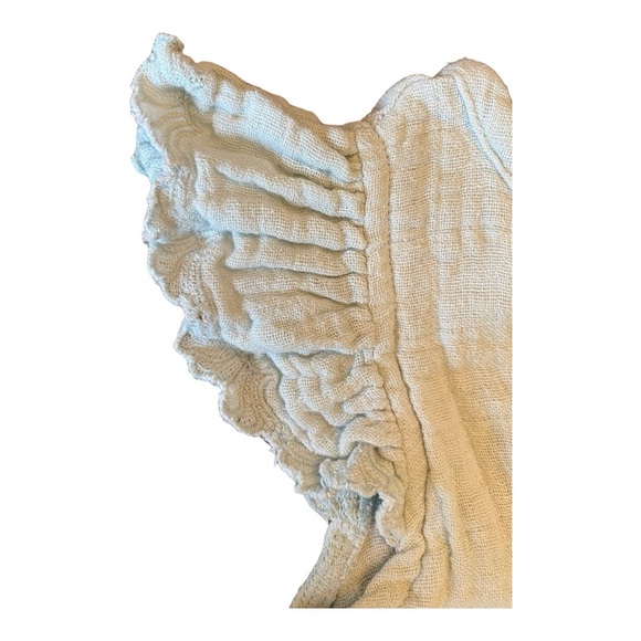 City Mouse Sky Blue Muslin Tie Waist Romper 12-18 Months - Picture 4 of 5